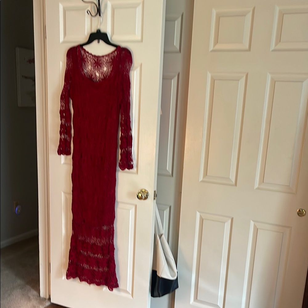 Elegant Red Lace Dress